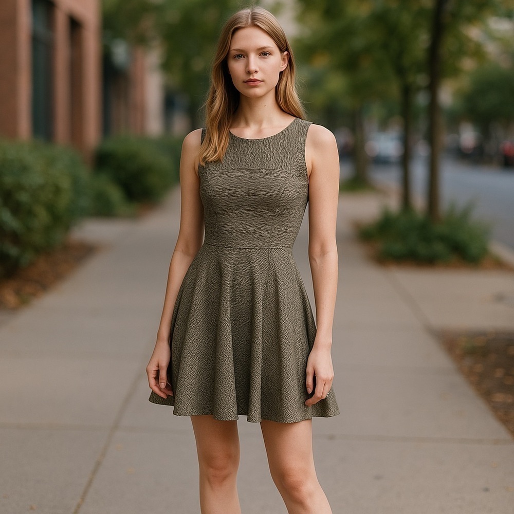 A/X Armani Exchange Sleeveless Fit and Flare Dress